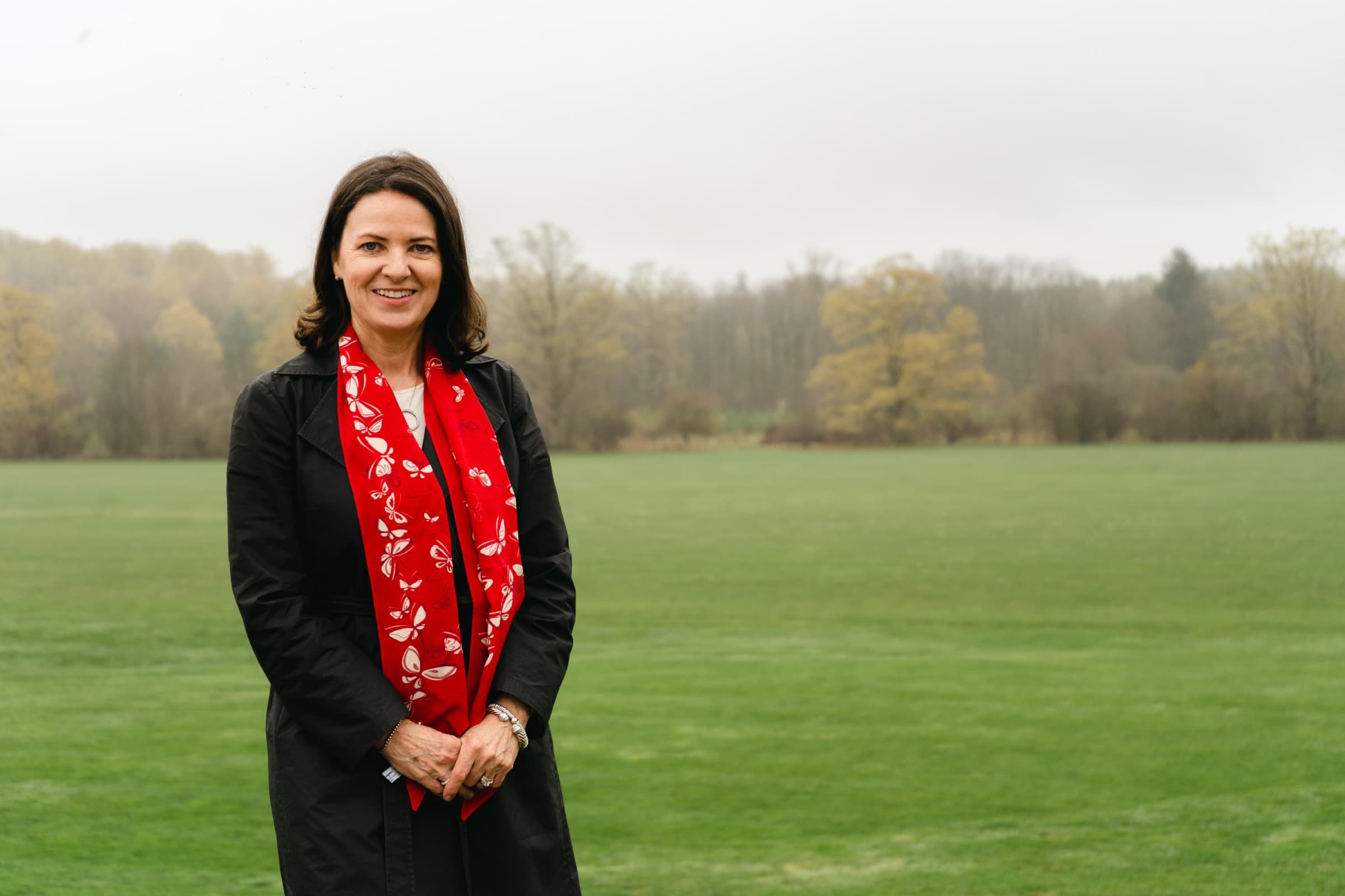 Stephanie Bowman standing in a field